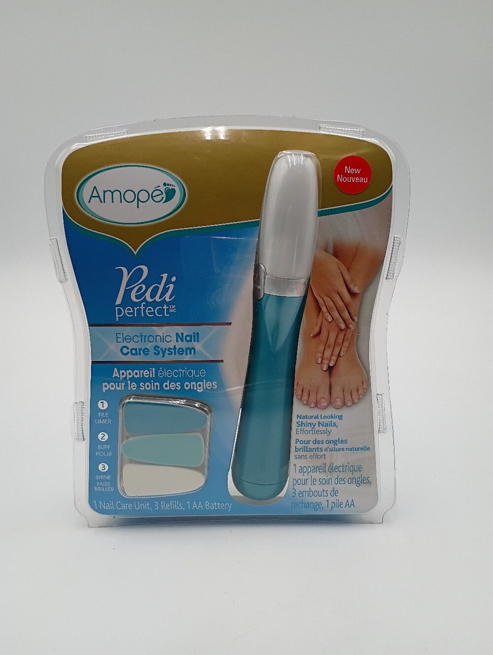 Amope Electronic Pedi-perfect Nail Care System. File, Buff, Shine. New.